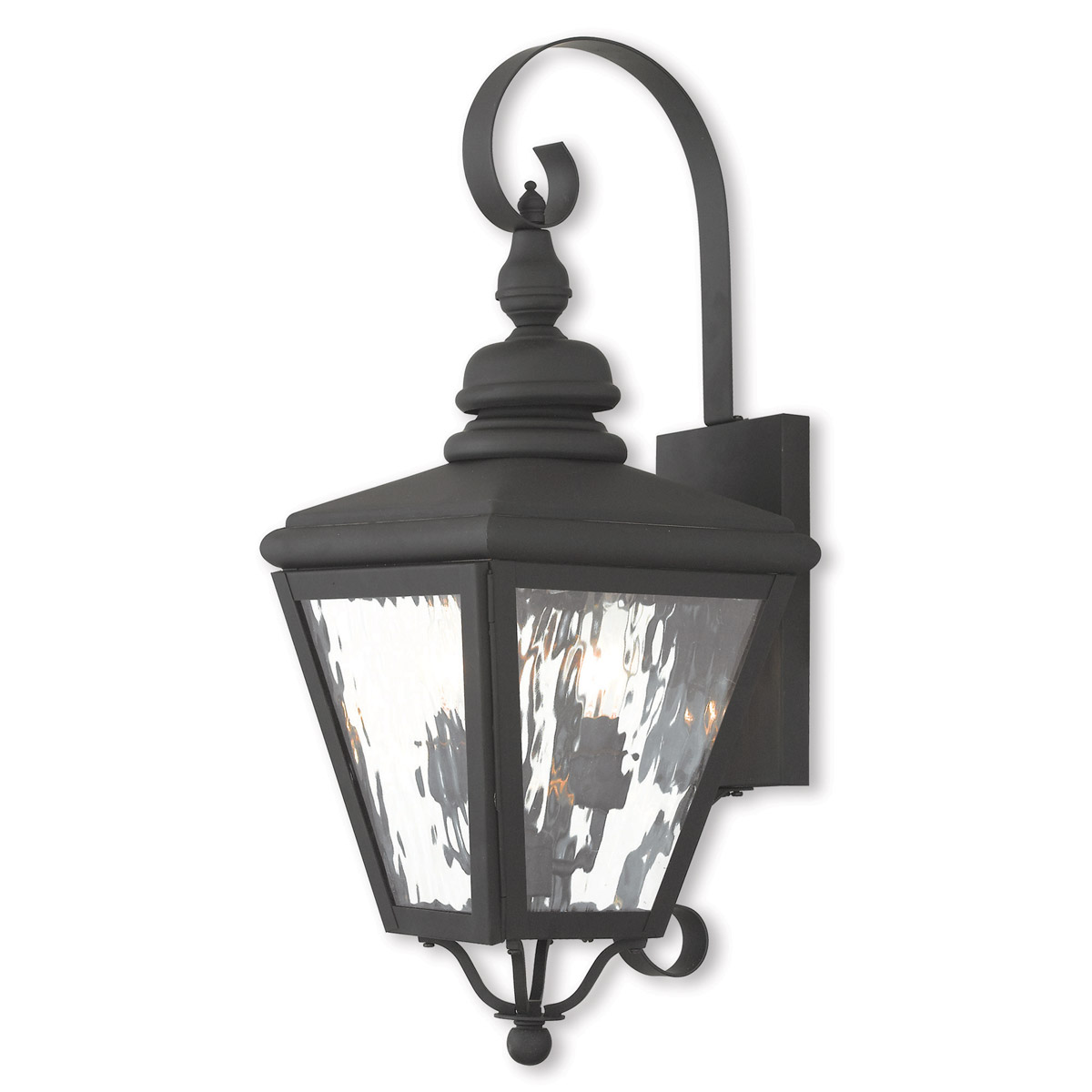 Cambridge 2 Light 21.5 inch Black Outdoor Wall Lantern