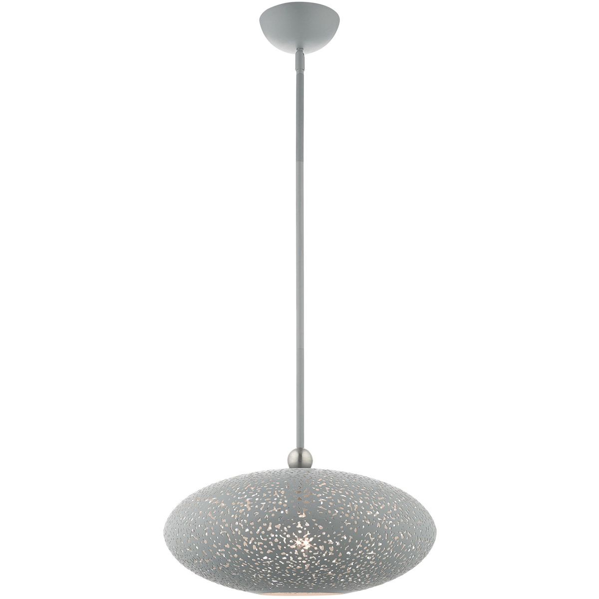 Charlton 1 Light 15.88 inch Nordic Gray with Brushed Nickel Accents Medium Pendant Ceiling Light