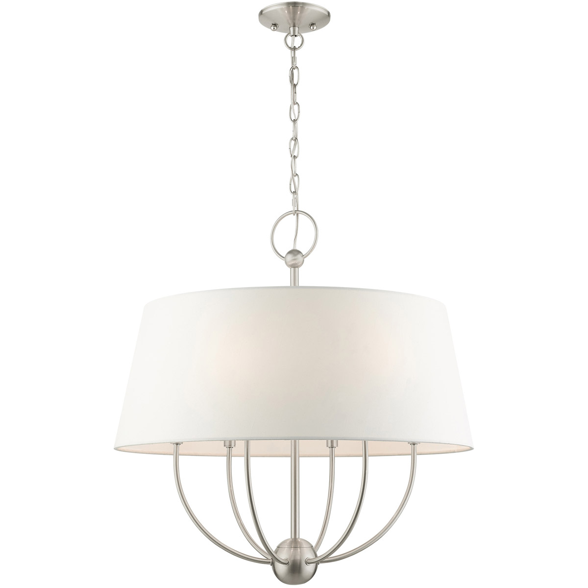 Ridgecrest 6 Light 24 inch Brushed Nickel Pendant Chandelier Ceiling Light