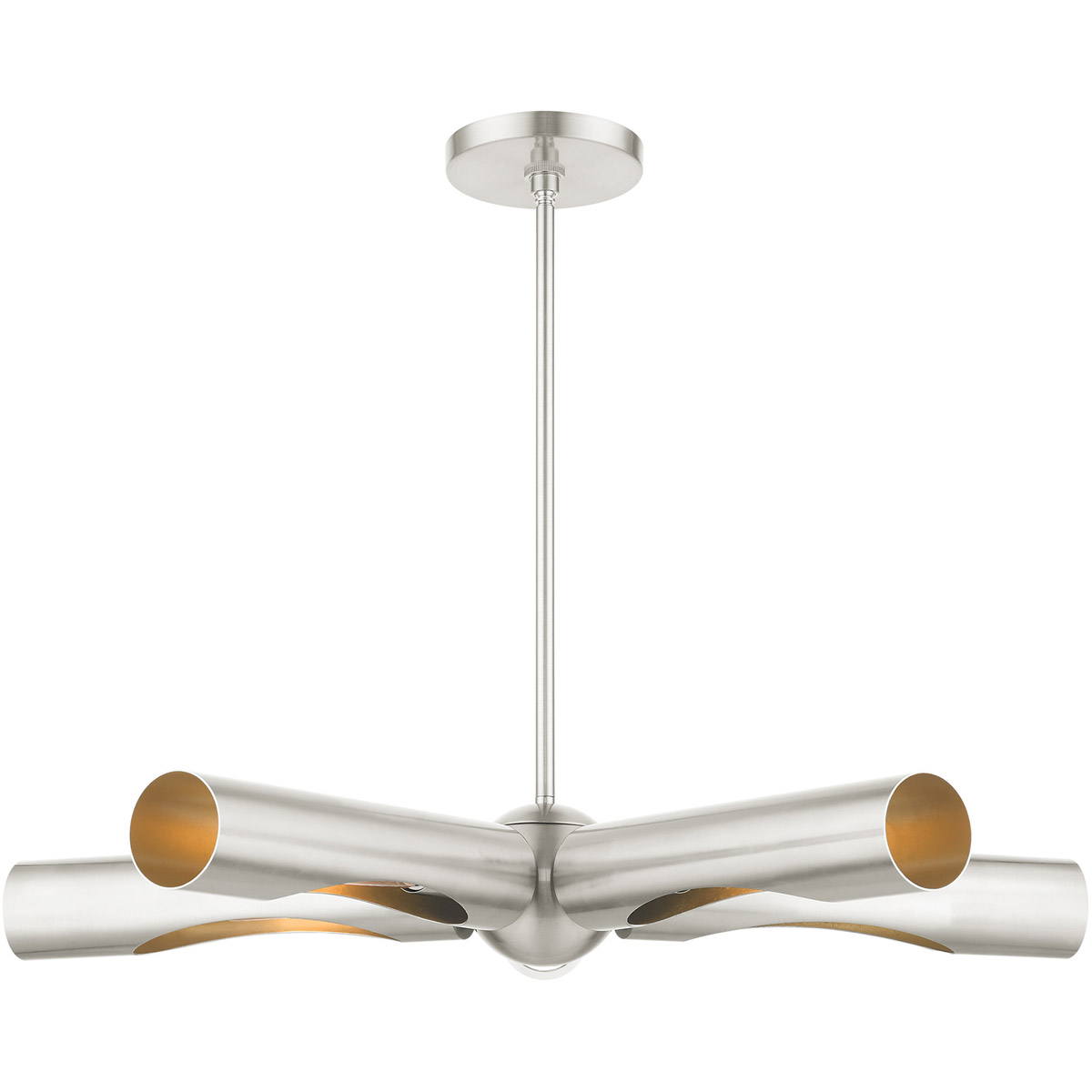 Novato 5 Light 33 inch Brushed Nickel Chandelier Ceiling Light