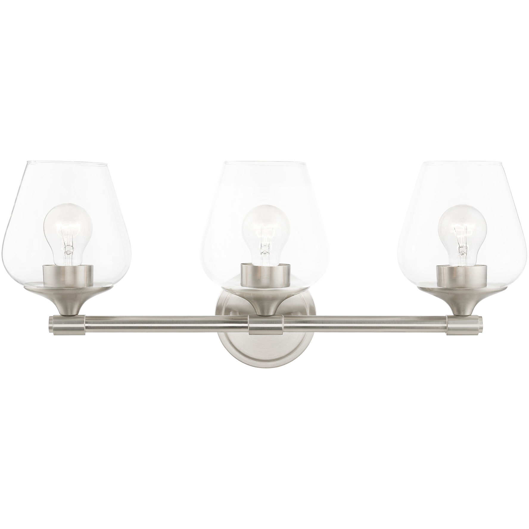 Willow 3 Light 23 inch Brushed Nickel Vanity Sconce Wall Light