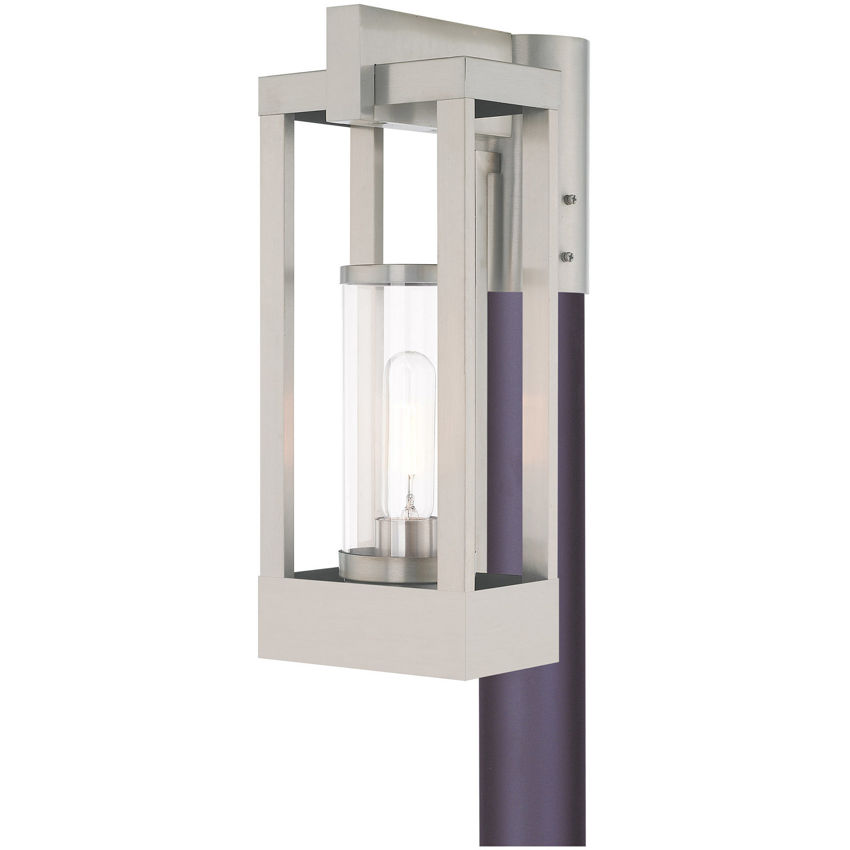 Delancey 1 Light 15.13 inch Brushed Nickel Outdoor Post Top Lantern