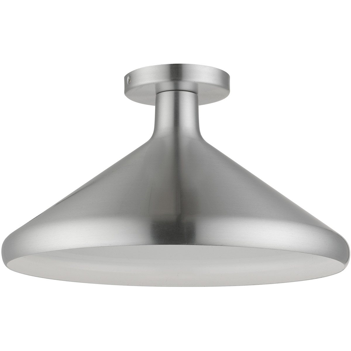 Geneva 1 Light 15.25 inch Brushed Aluminum Semi-Flush Mount Ceiling Light