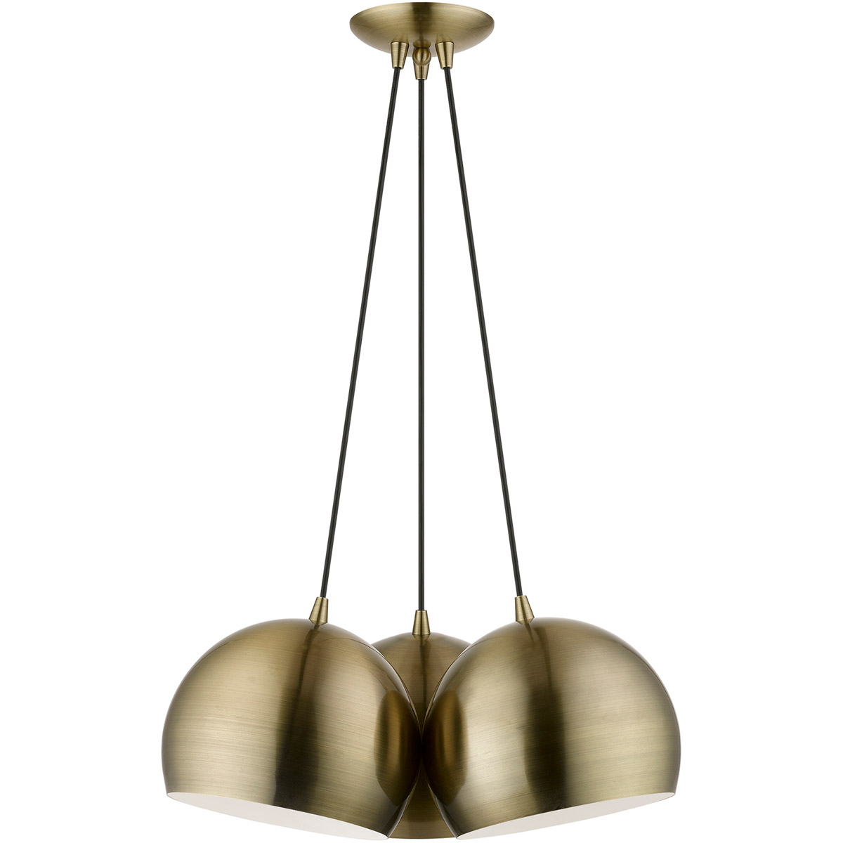 Piedmont 3 Light 21.5 inch Antique Brass Multi Pendant Ceiling Light
