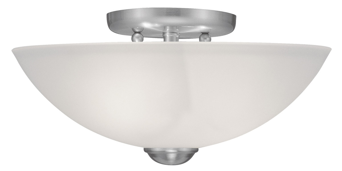 Somerset 2 Light 13 inch Brushed Nickel Semi-Flush Mount Ceiling Light