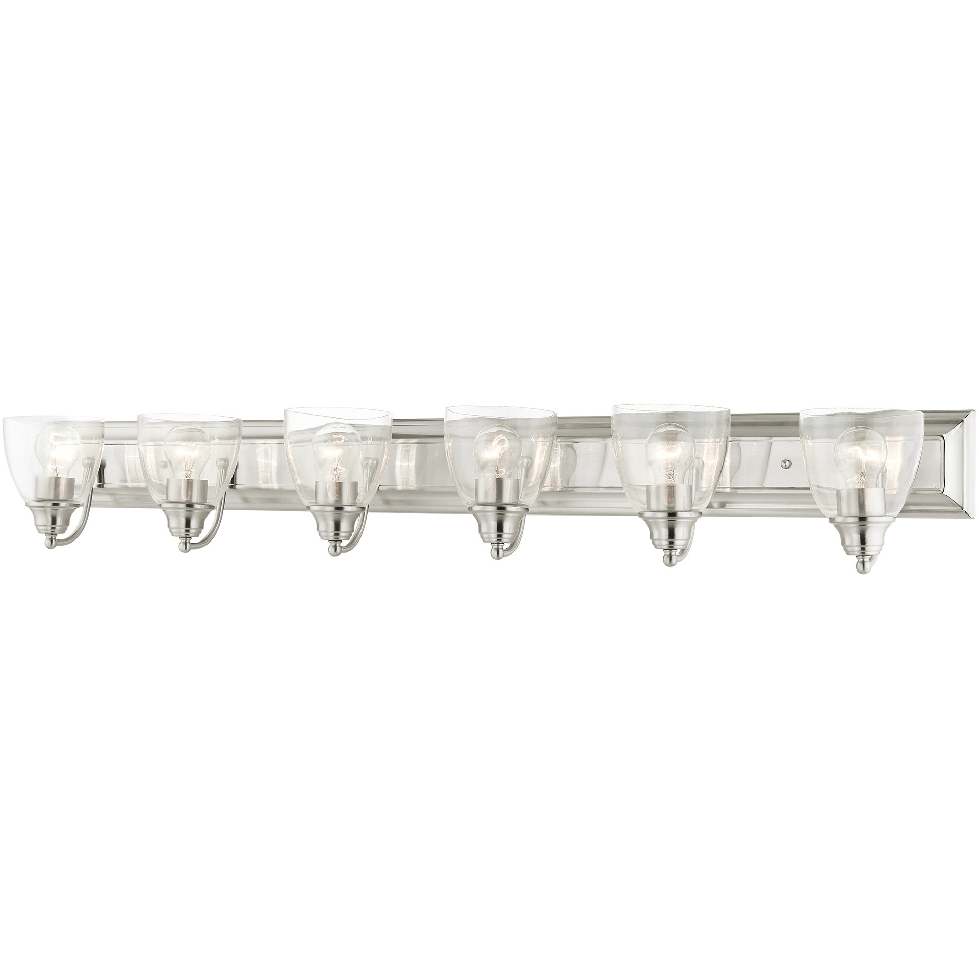 Birmingham 6 Light 48 inch Brushed Nickel Vanity Sconce Wall Light 