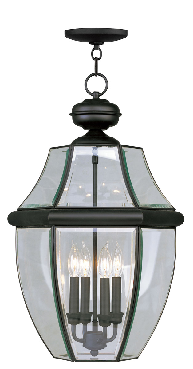 Monterey 4 Light 16 inch Black Outdoor Pendant Lantern