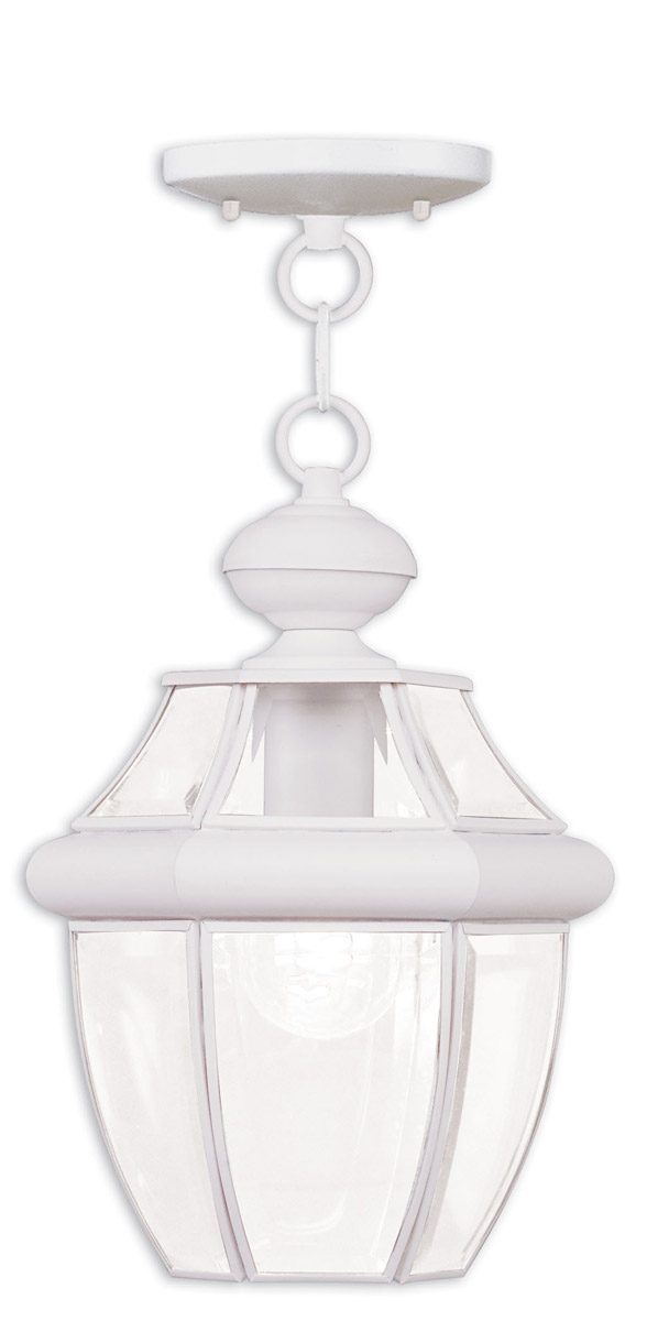 Monterey 1 Light 8.5 inch White Outdoor Pendant Lantern