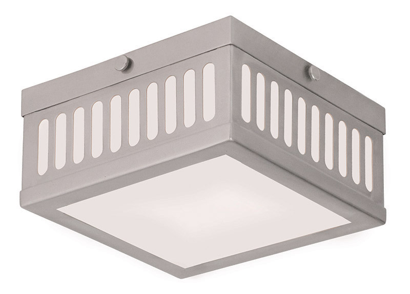 Prentice 2 Light 7.5 inch Brushed Nickel Flush Mount Ceiling Light