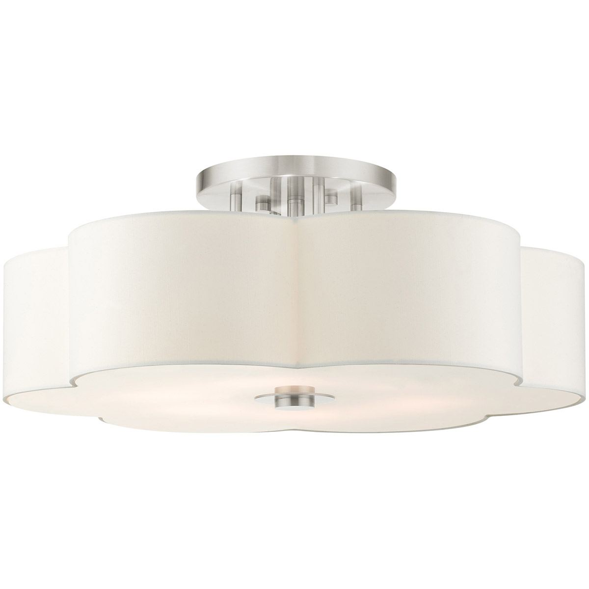 Chelsea 6 Light 28 inch Brushed Nickel Semi Flush Ceiling Light
