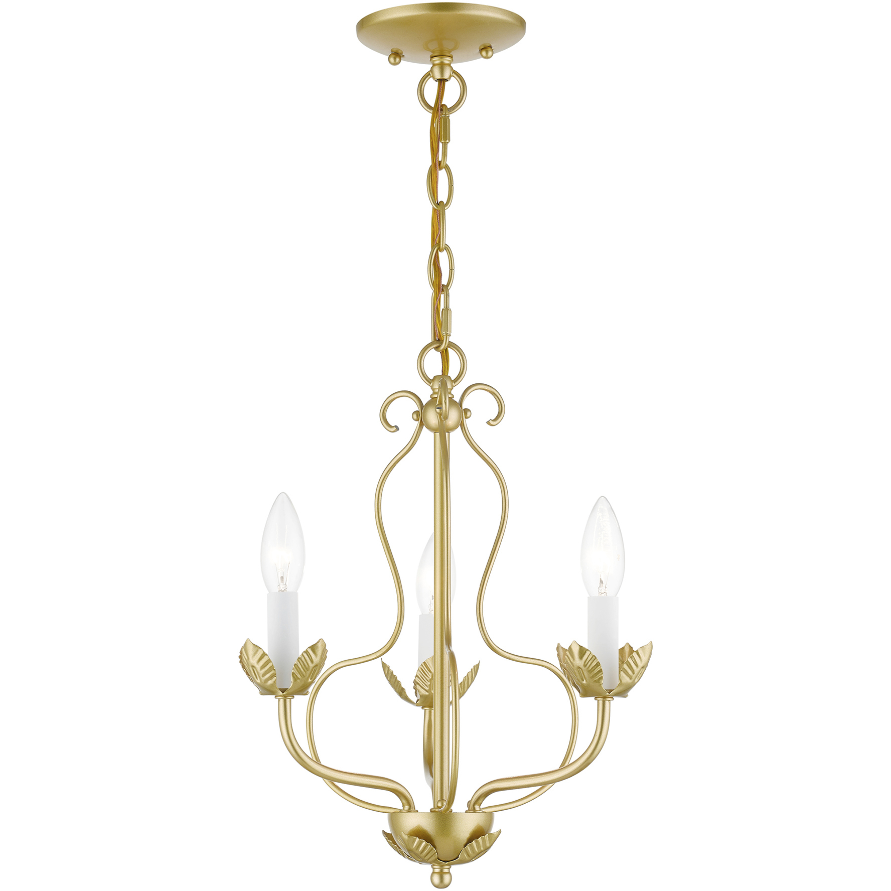 リサ0429 2点 Livex Lighting 42903-33 Katarina 3 Light 13 inch Soft Gold