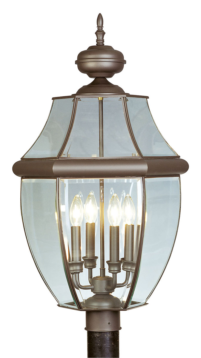 Monterey 4 Light 29 inch Bronze Extra Large Outdoor Post Top Lantern