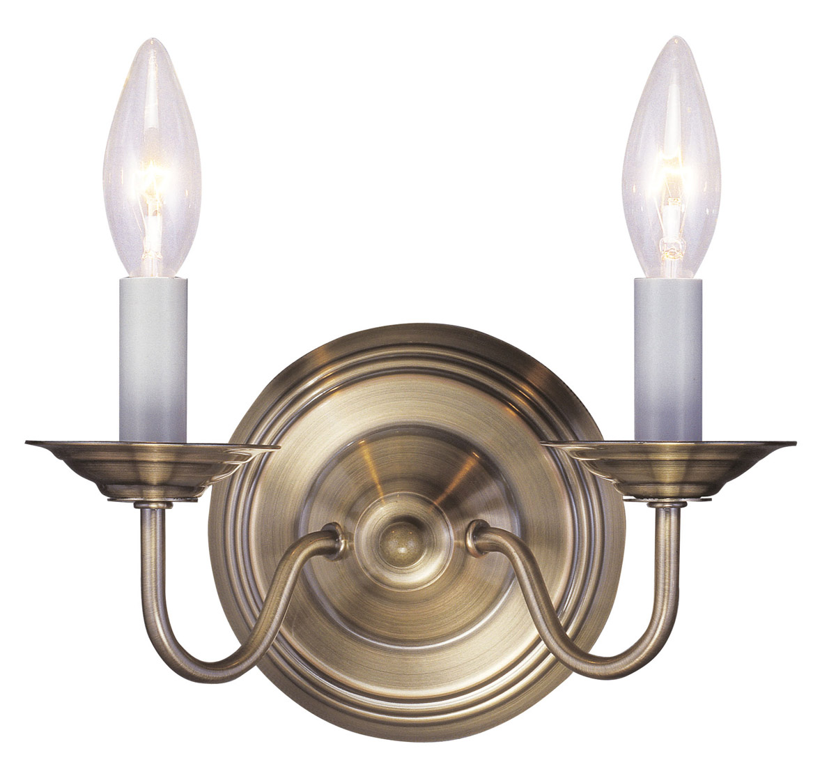 Williamsburgh 2 Light 10 inch Antique Brass Double Sconce Wall Light