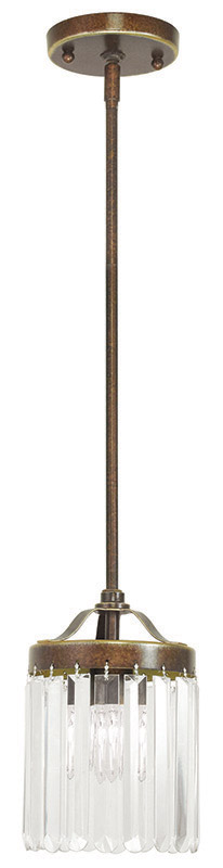Ashton 1 Light 6.25 inch Hand Painted Palacial Bronze Mini Pendant Ceiling Light