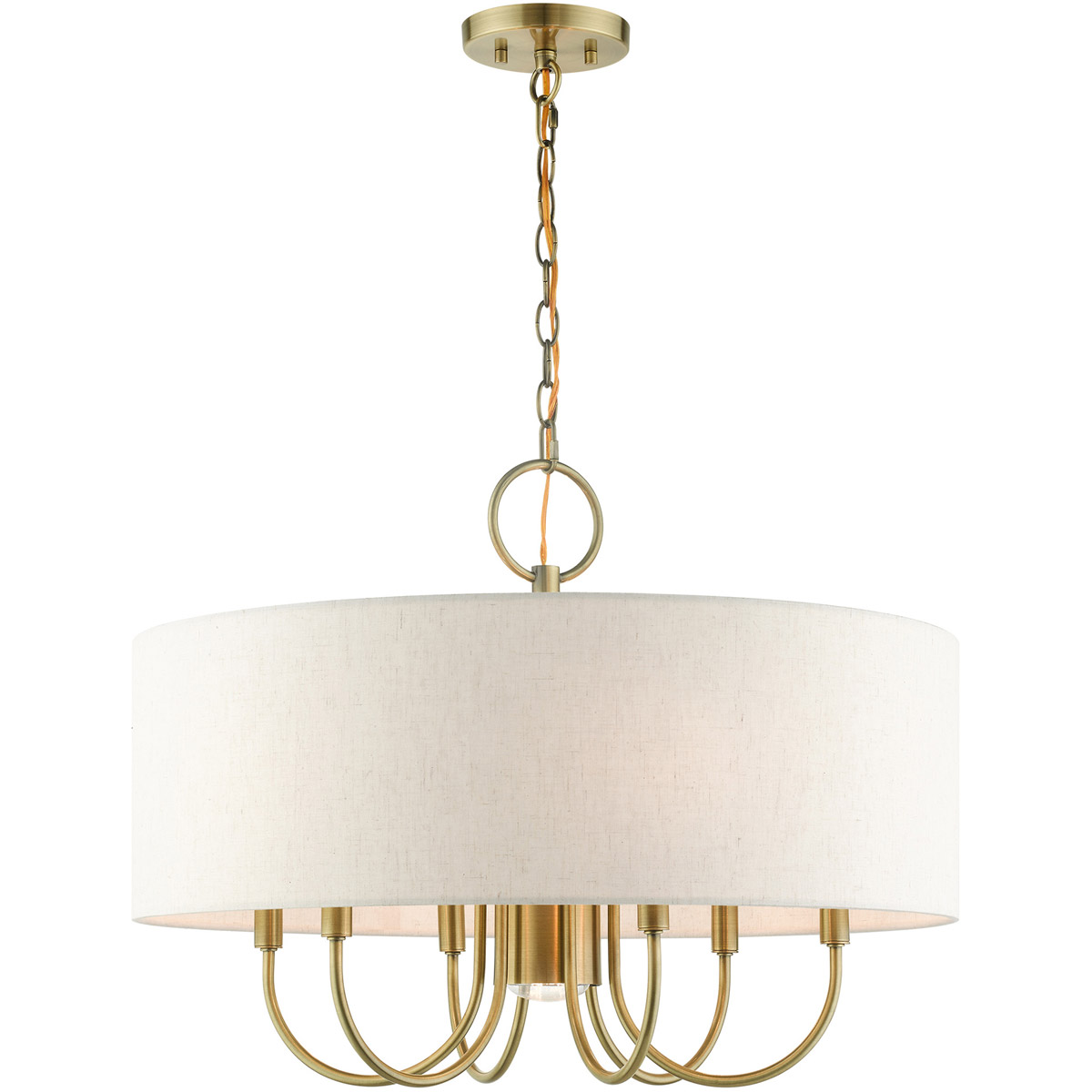 Blossom 7 Light 24 inch Antique Brass Pendant Chandelier Ceiling Light