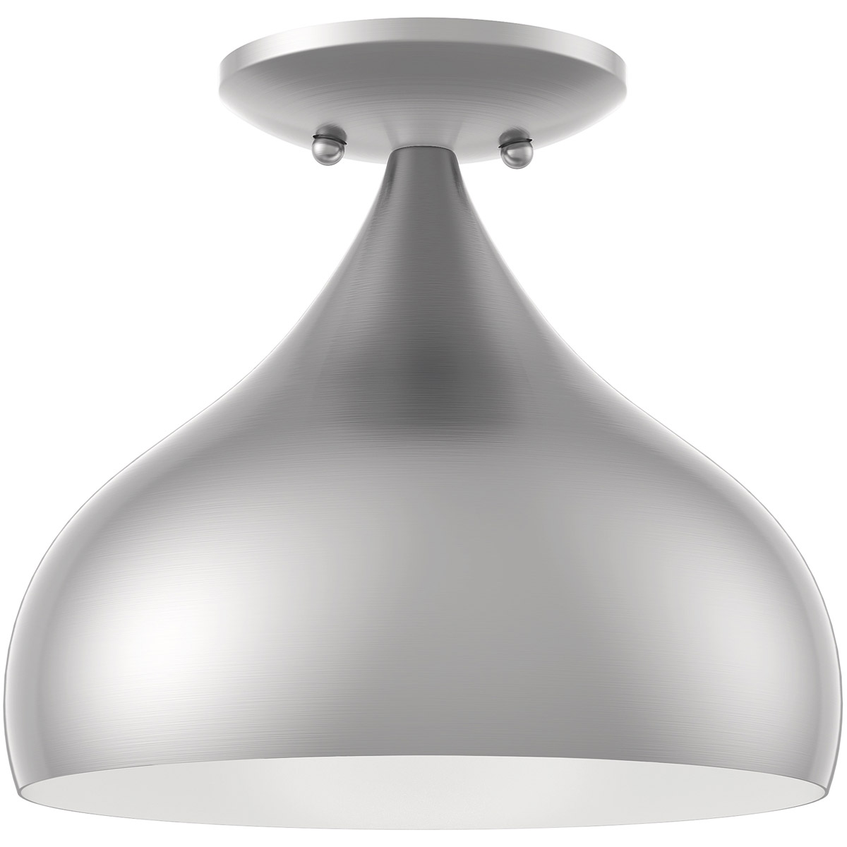 Amador 1 Light 10 inch Brushed Nickel Semi-Flush Mount Ceiling Light