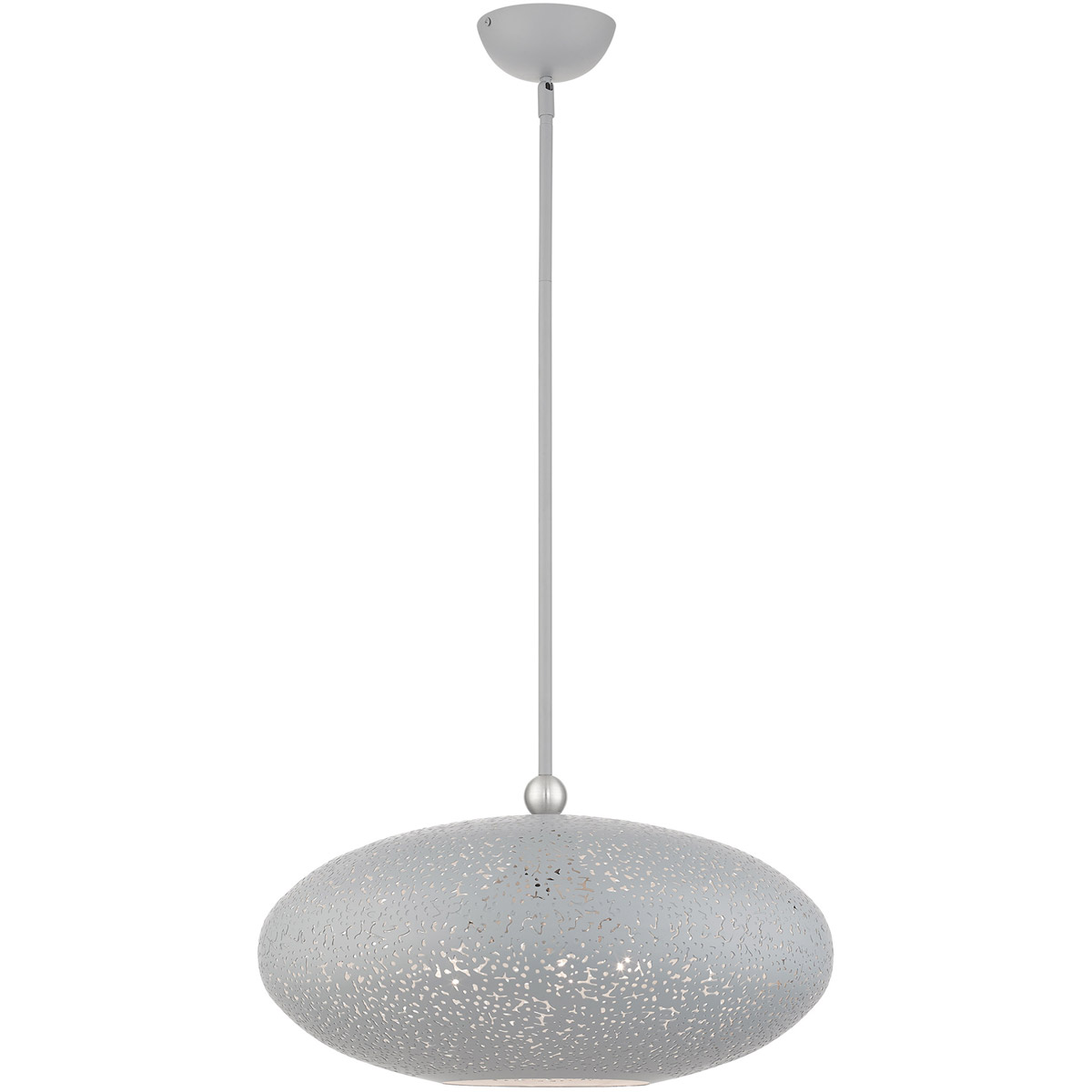 Charlton 3 Light 20 inch Nordic Gray with Brushed Nickel Accents Pendant Ceiling Light