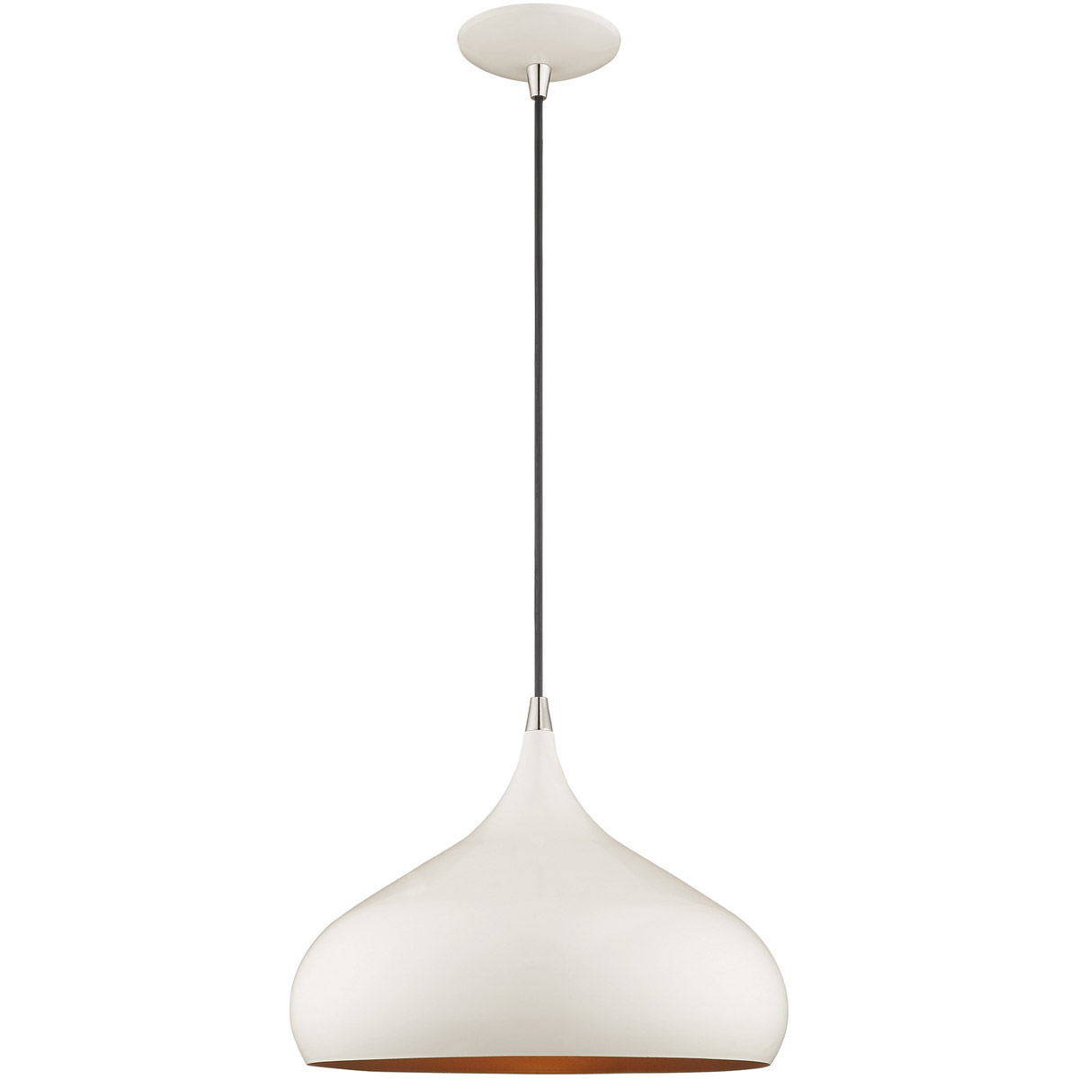 Allison 1 Light 13.75 inch Shiny White Mini Pendant Ceiling Light