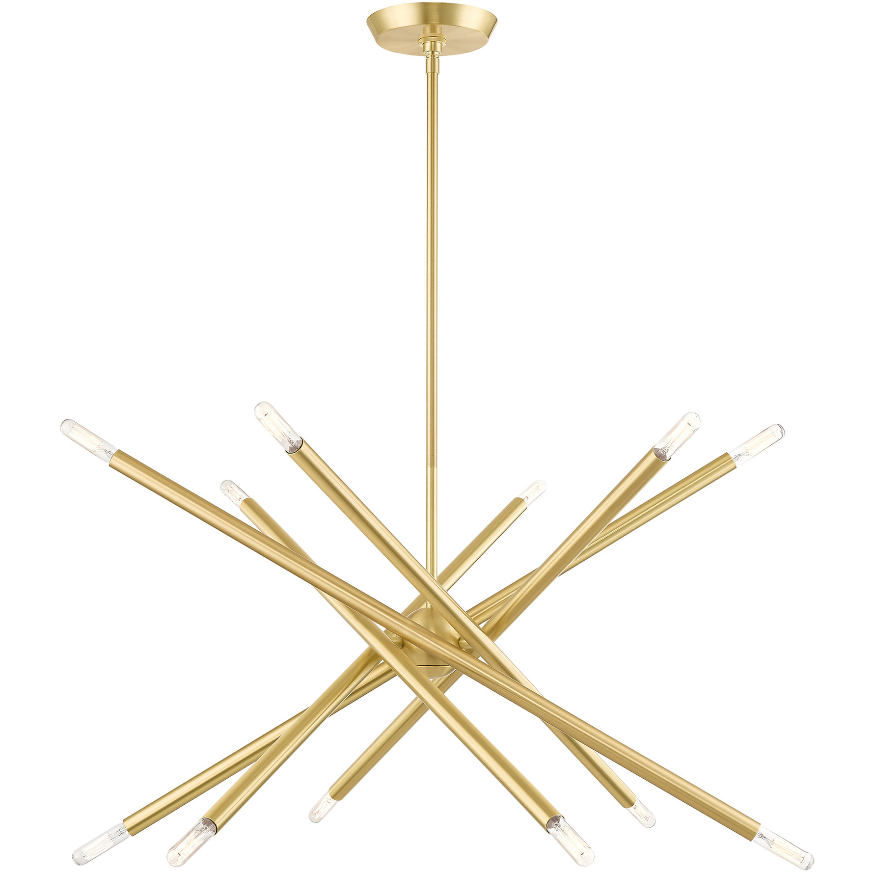 Soho 12 Light 27.5 inch Satin Brass Chandelier Ceiling Light