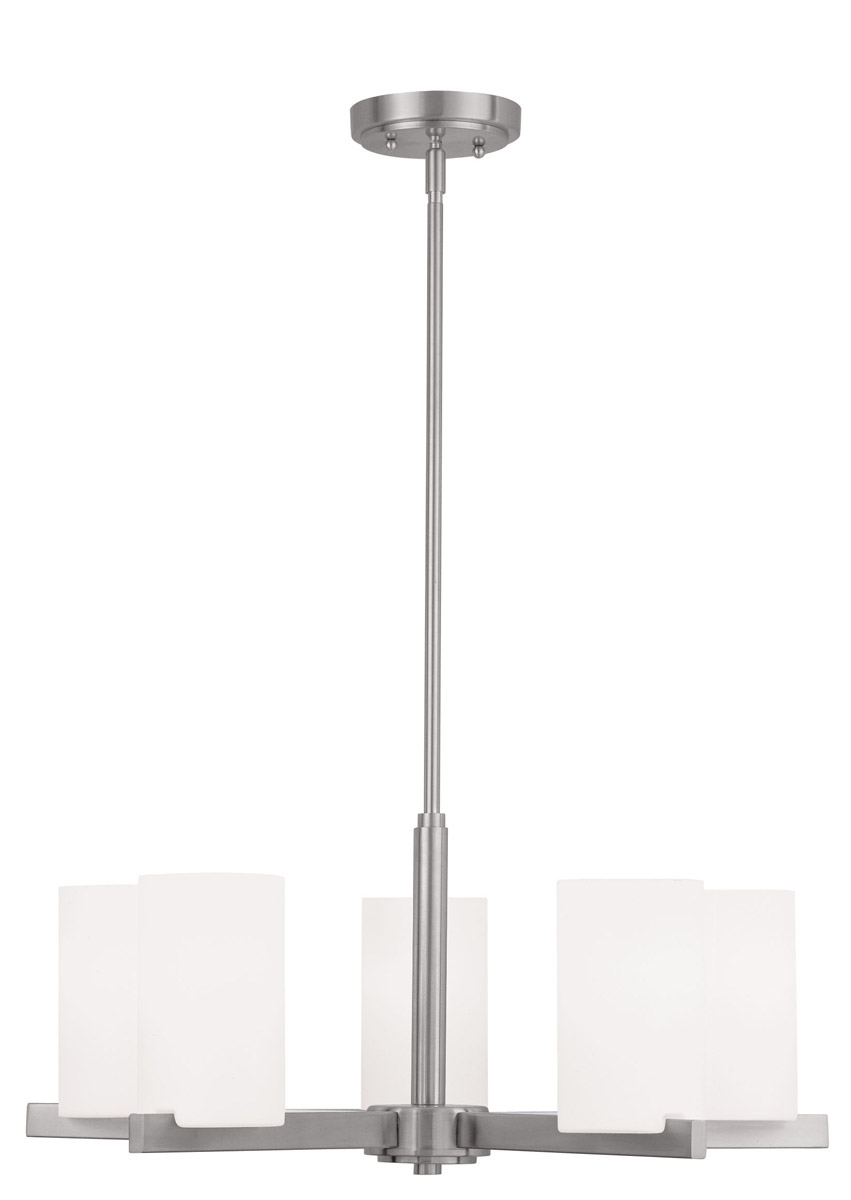 Astoria 5 Light 25 inch Brushed Nickel Chandelier Ceiling Light
