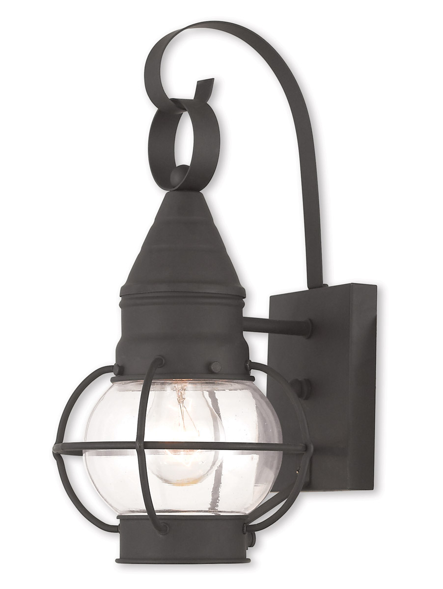 Newburyport 1 Light 13.75 inch Black Outdoor Wall Lantern