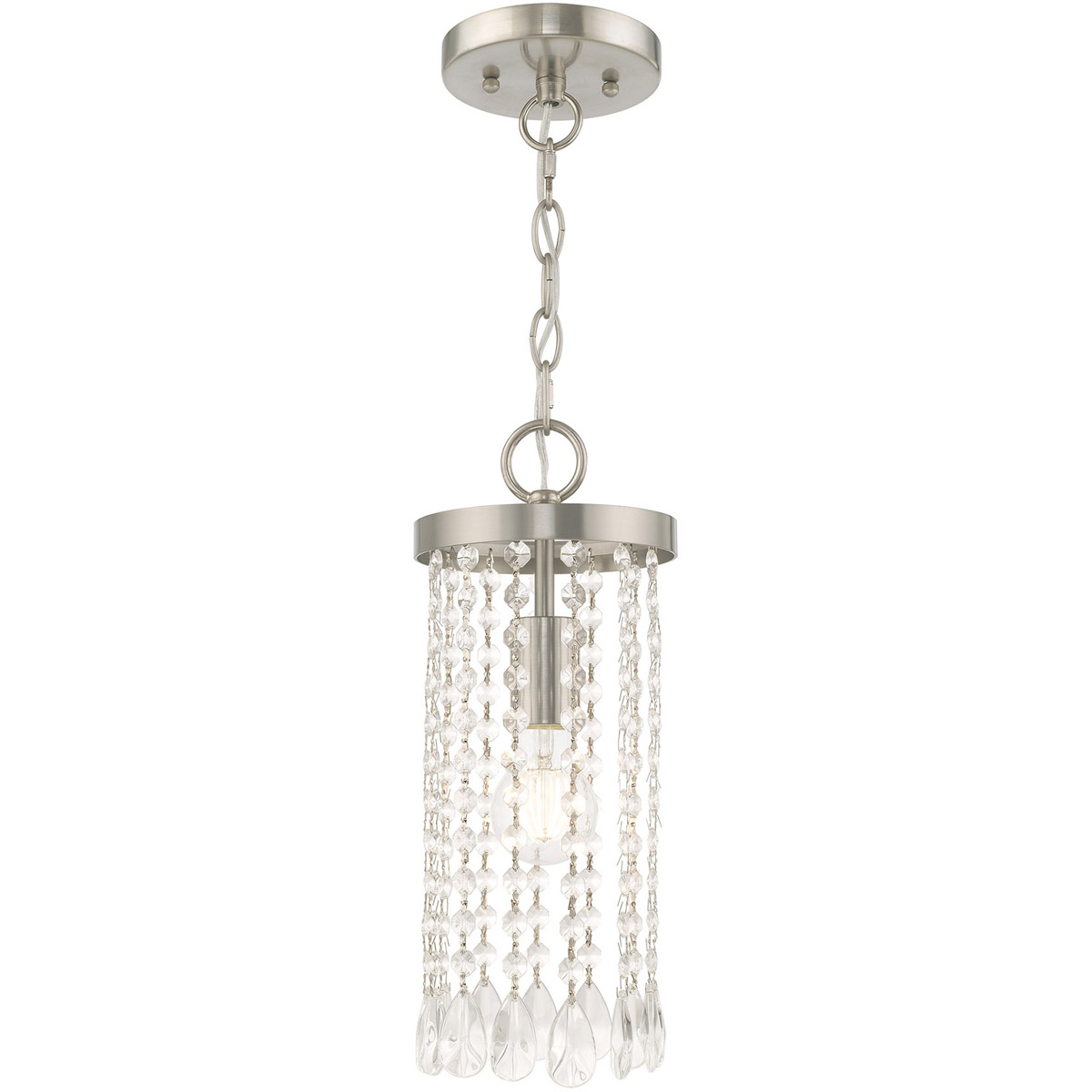 Elizabeth 1 Light 6 inch Brushed Nickel Mini Pendant Ceiling Light
