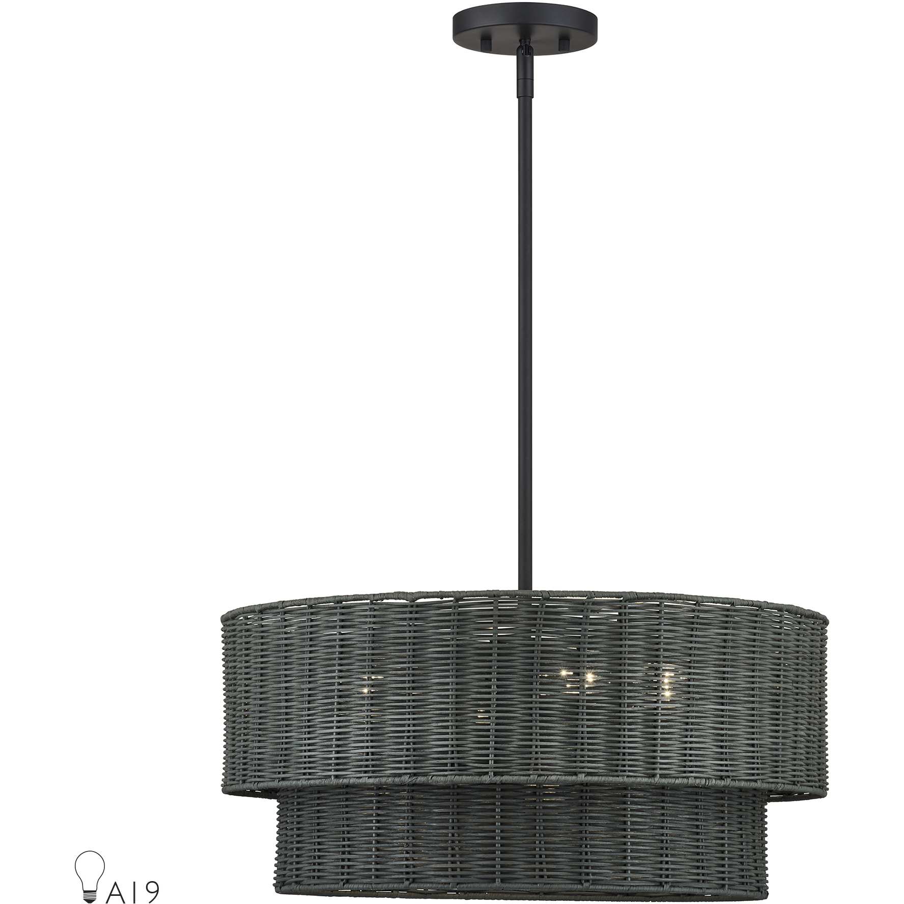 Weavington 4 Light 21 inch Black Pendant Chandelier Ceiling Light