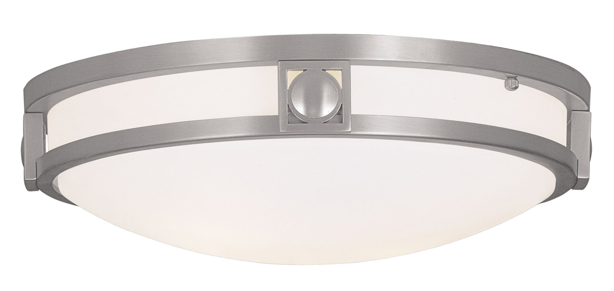 Titania 2 Light 13 inch Brushed Nickel Flush Mount Ceiling Light