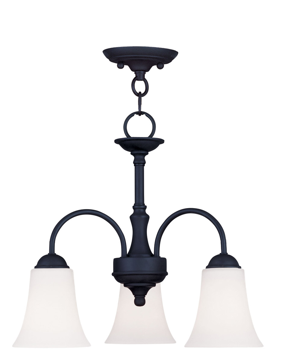 Ridgedale 3 Light 18 inch Black Convertible Dinette Chandelier/Ceiling Mount Ceiling Light