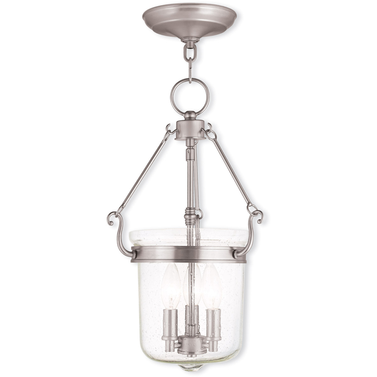 Winchester 3 Light 11 inch Brushed Nickel Pendant Ceiling Light