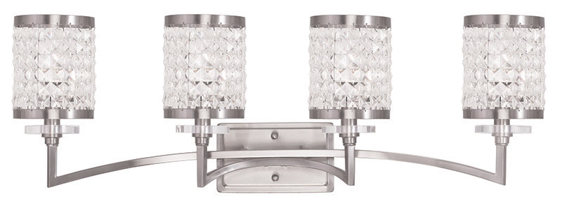Grammercy 4 Light 33 inch Brushed Nickel Bath Vanity Wall Light