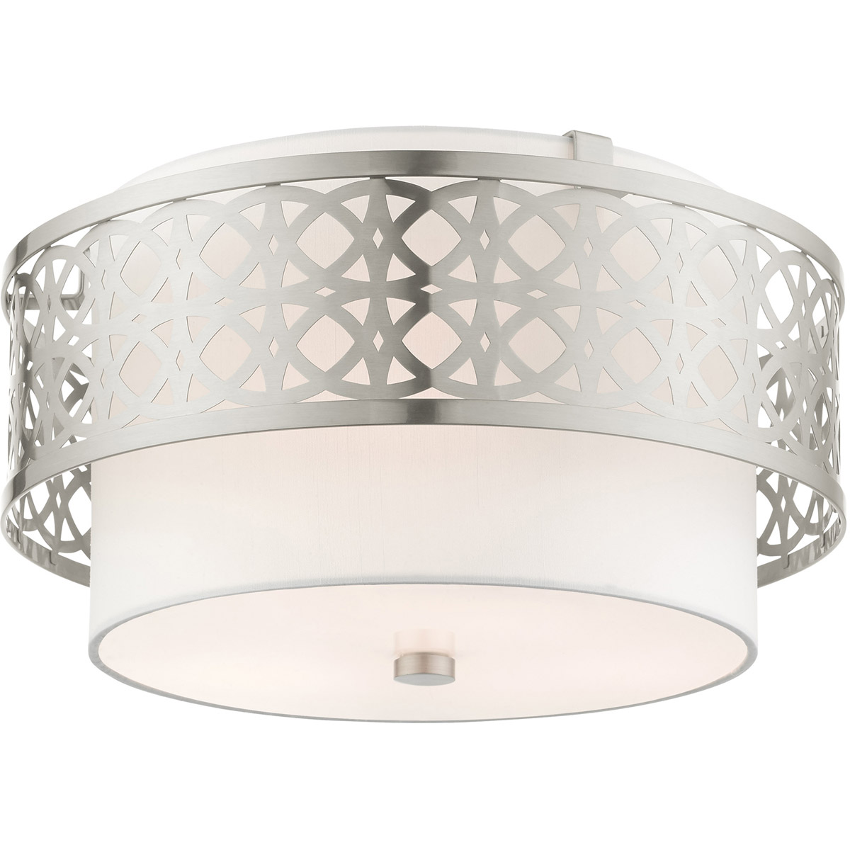 Calinda 3 Light 16 inch Brushed Nickel Semi Flush Ceiling Light