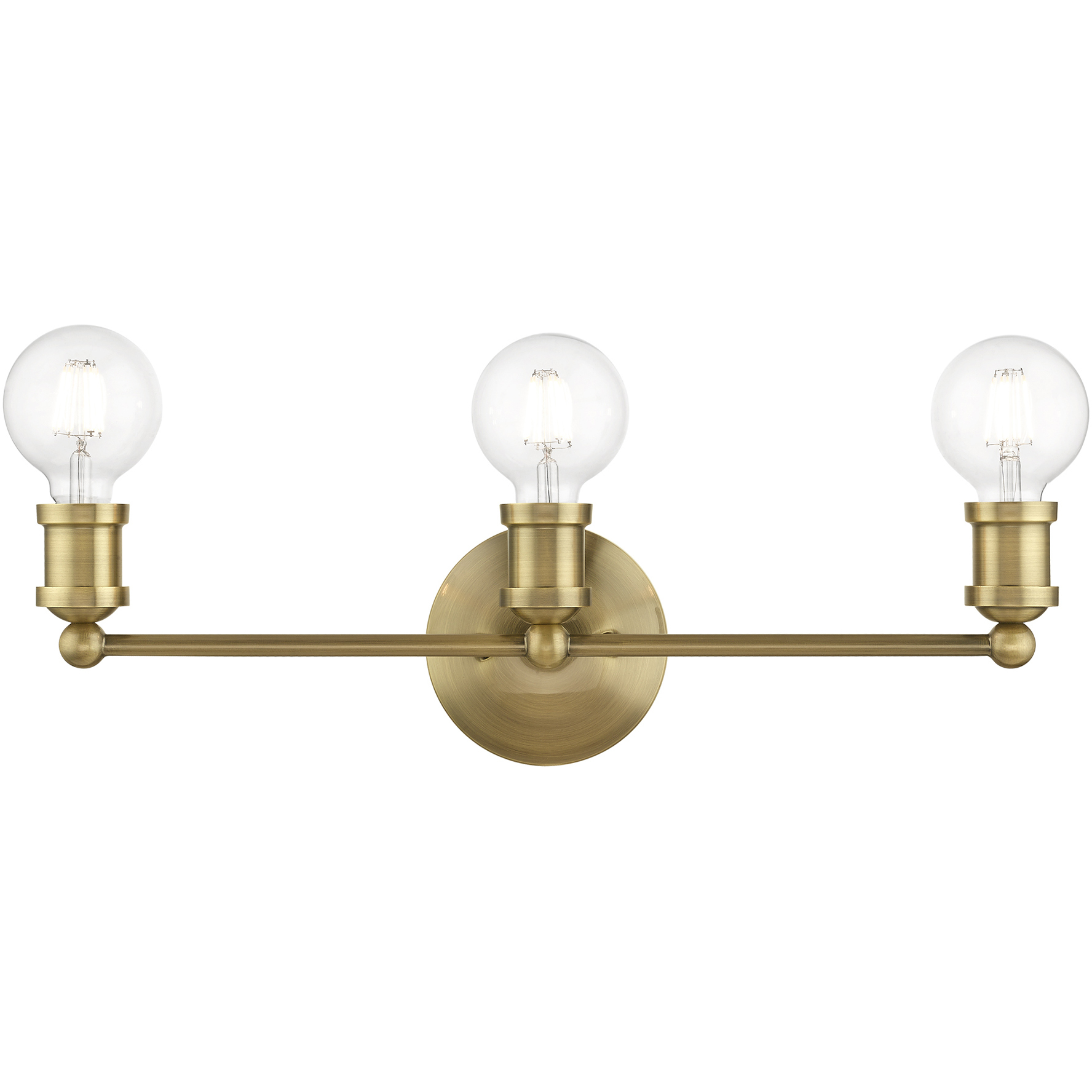 Lansdale 3 Light 20.25 inch Antique Brass ADA Vanity Sconce Wall Light