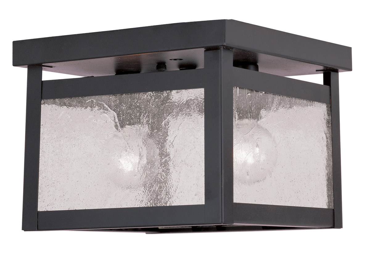Milford 2 Light 8 inch Bronze Flush Mount Ceiling Light