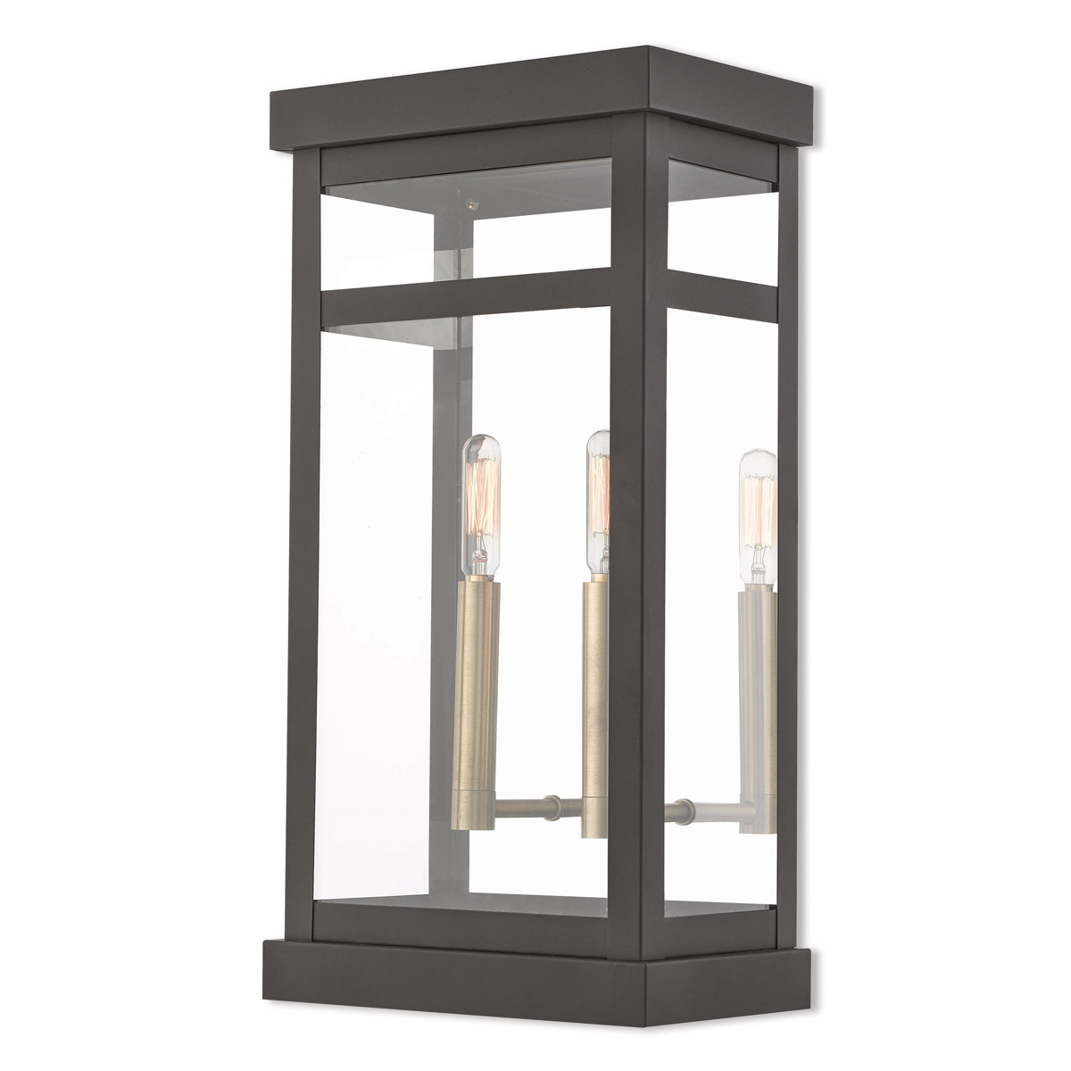 Hopewell 2 Light 18 inch Bronze Outdoor Wall Lantern
