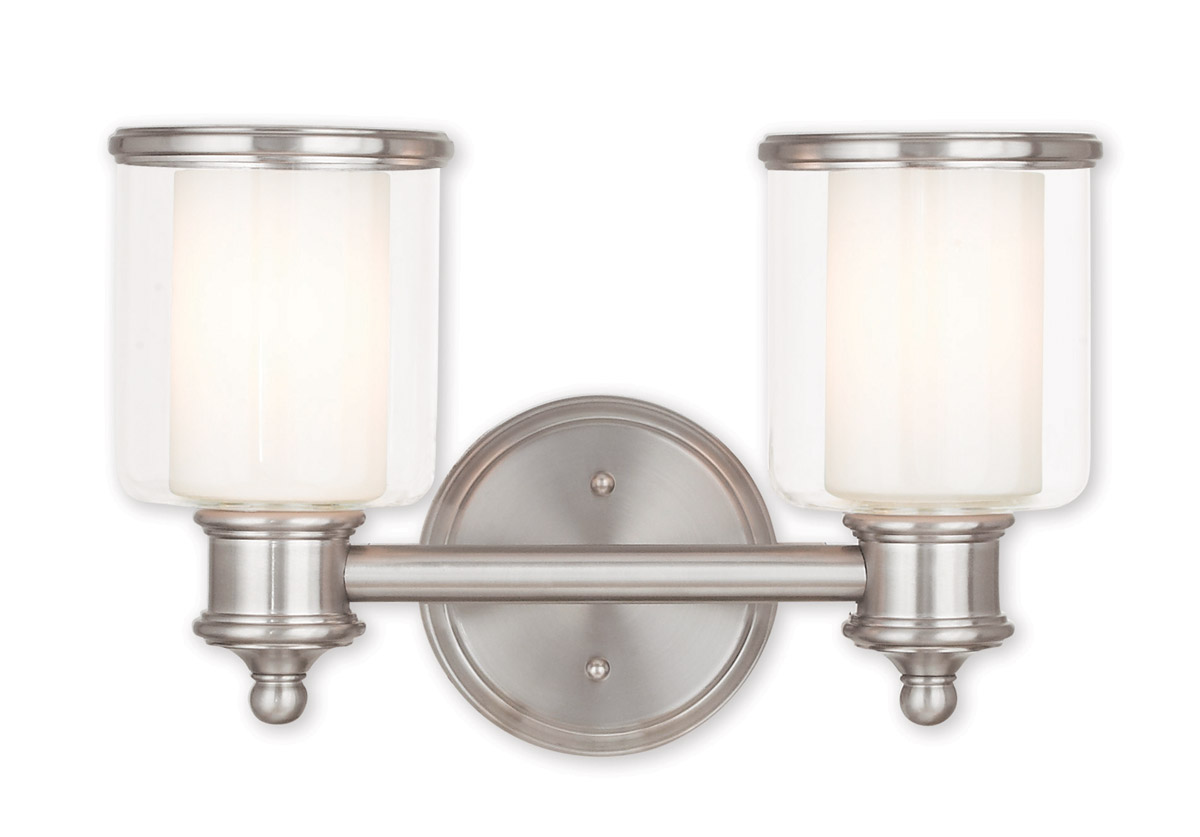 Middlebush 2 Light 14.5 inch Brushed Nickel Bath Vanity Wall Light