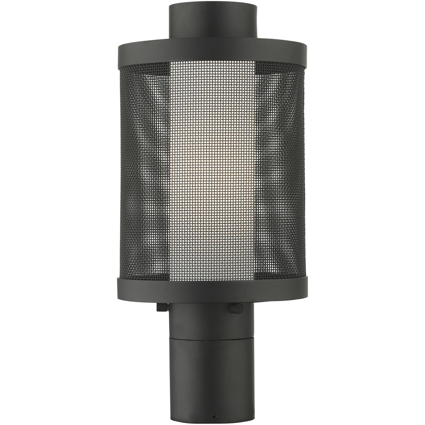 Nottingham 1 Light 15 inch Textured Black Outdoor Post Top Lantern