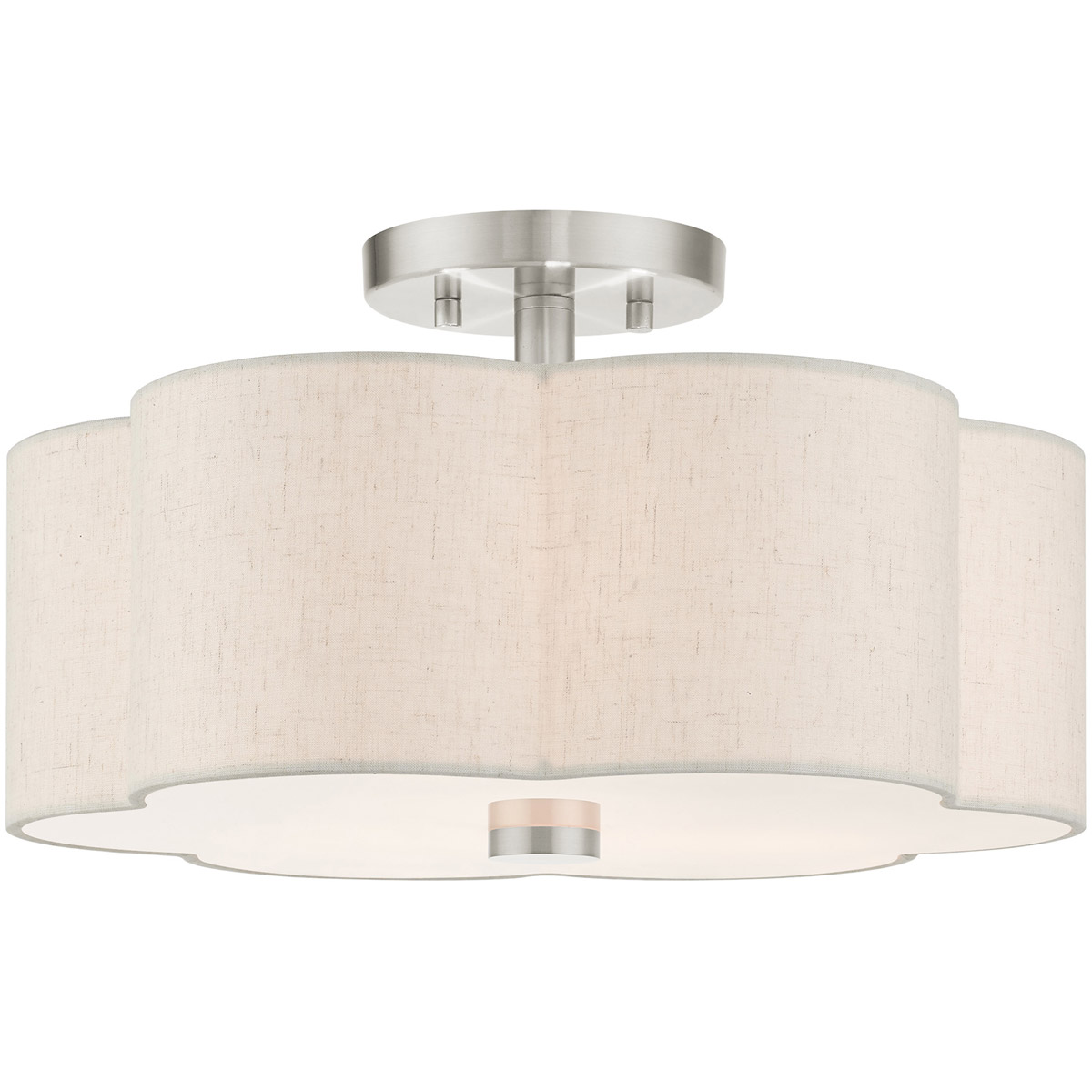 Solstice 3 Light 15 inch Brushed Nickel Semi-Flush Ceiling Light