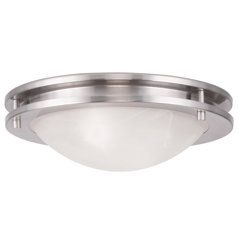 Ariel 2 Light 11 inch Brushed Nickel Flush Mount Ceiling Light