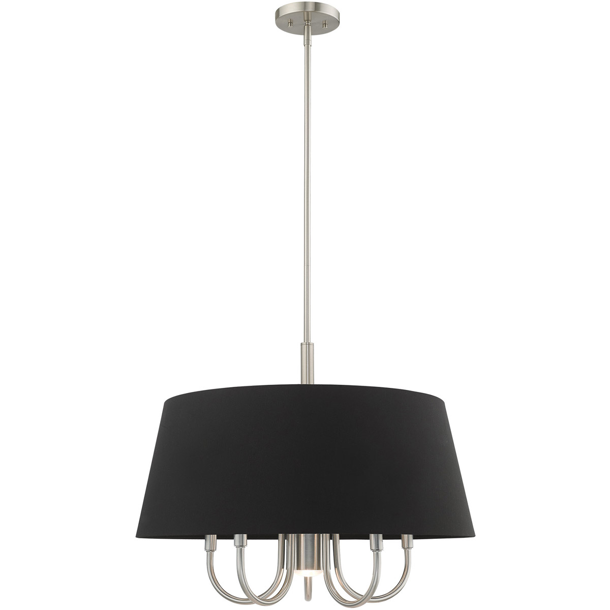 Belclaire 6 Light 24 inch Brushed Nickel Pendant Chandelier Ceiling Light