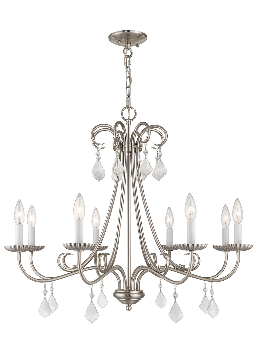 Daphne 8 Light 29.75 inch Brushed Nickel Chandelier Ceiling Light