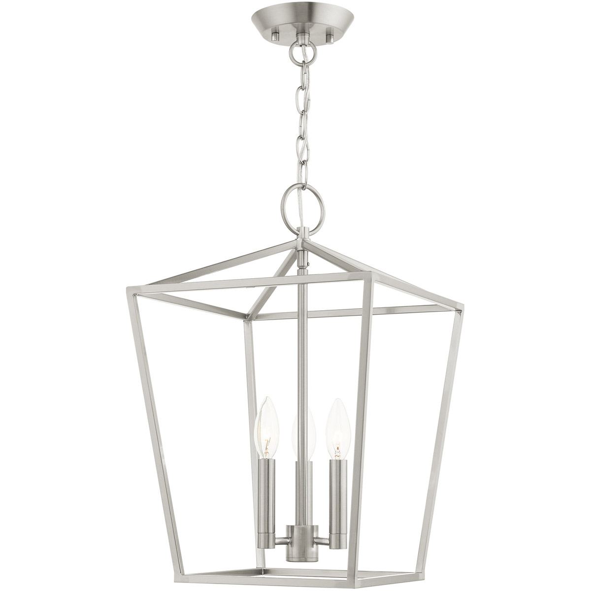 Devone 3 Light 12.5 inch Brushed Nickel Lantern