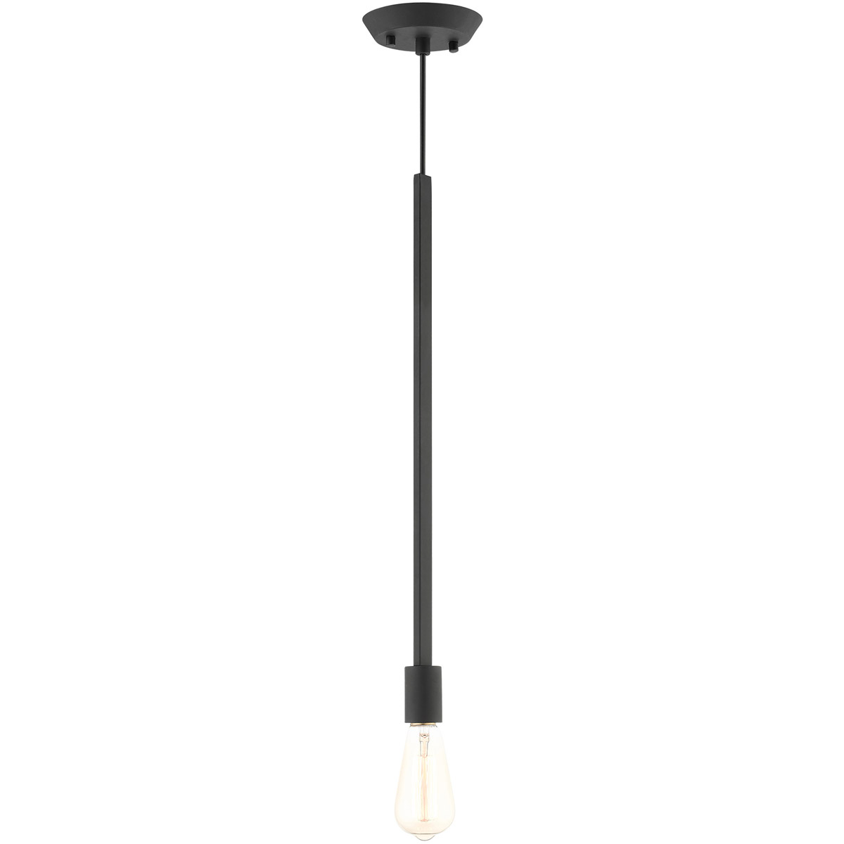 Prague 1 Light 5.13 inch Black Pendant Ceiling Light