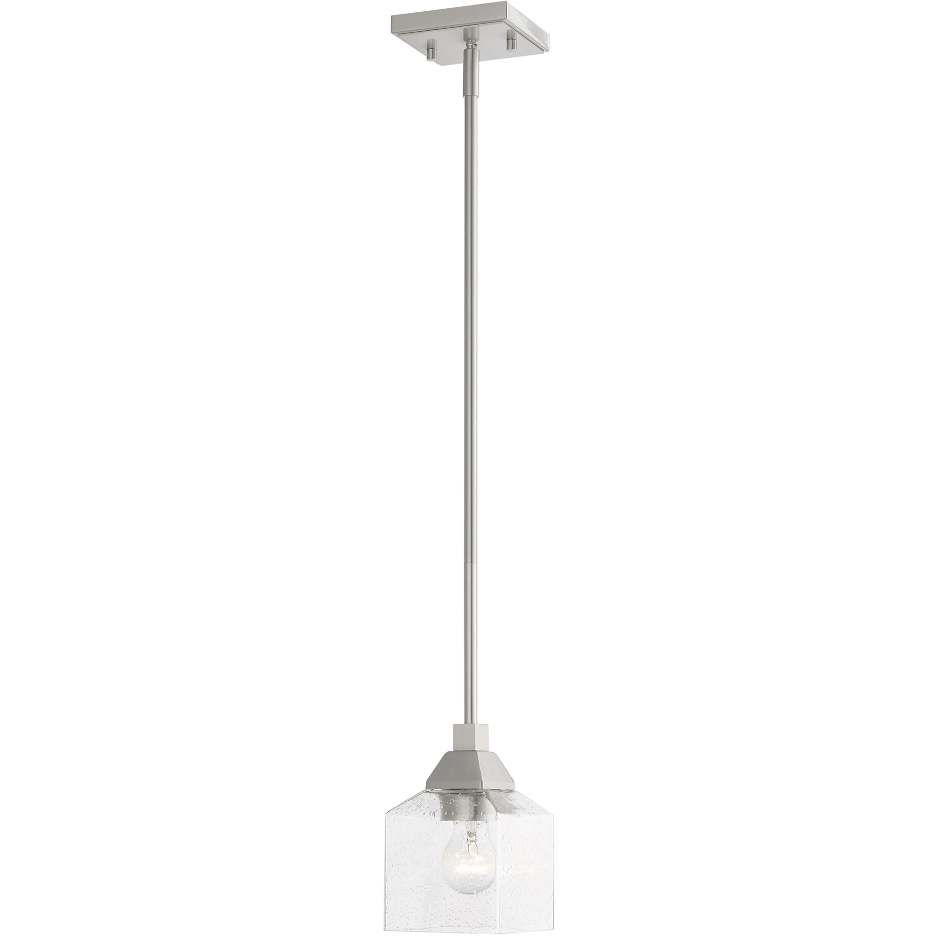 Aragon 1 Light 4.75 inch Brushed Nickel Mini Pendant Ceiling Light