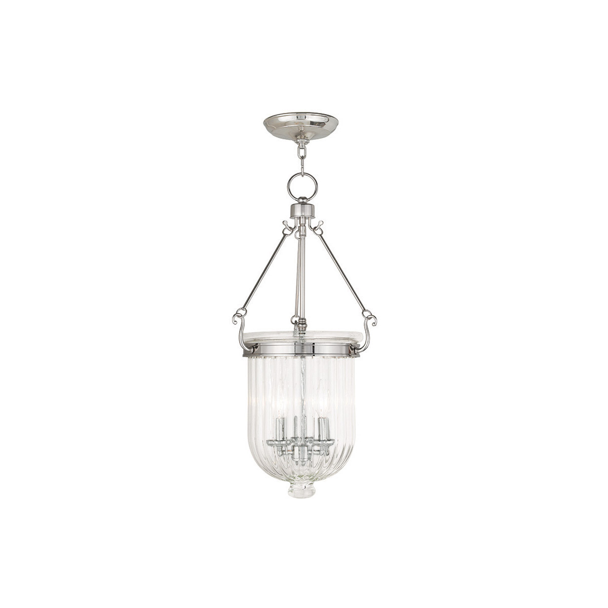 Coventry 3 Light 12 inch Polished Nickel Pendant Ceiling Light