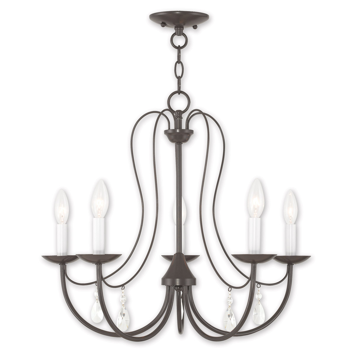 Mirabella 5 Light 24 inch English Bronze Chandelier Ceiling Light