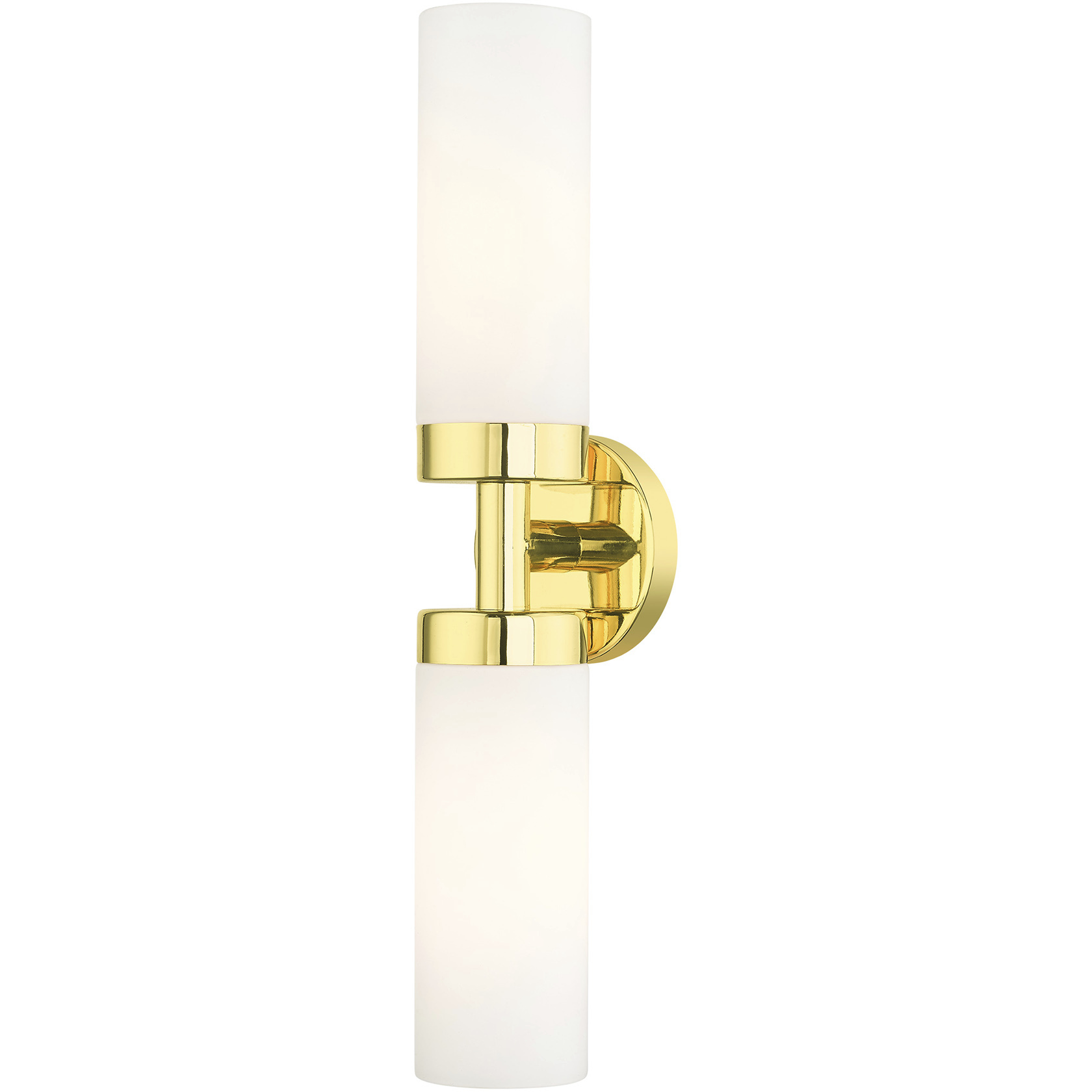 Aero 2 Light 19.25 inch Polished Brass ADA Vanity Sconce Wall Light