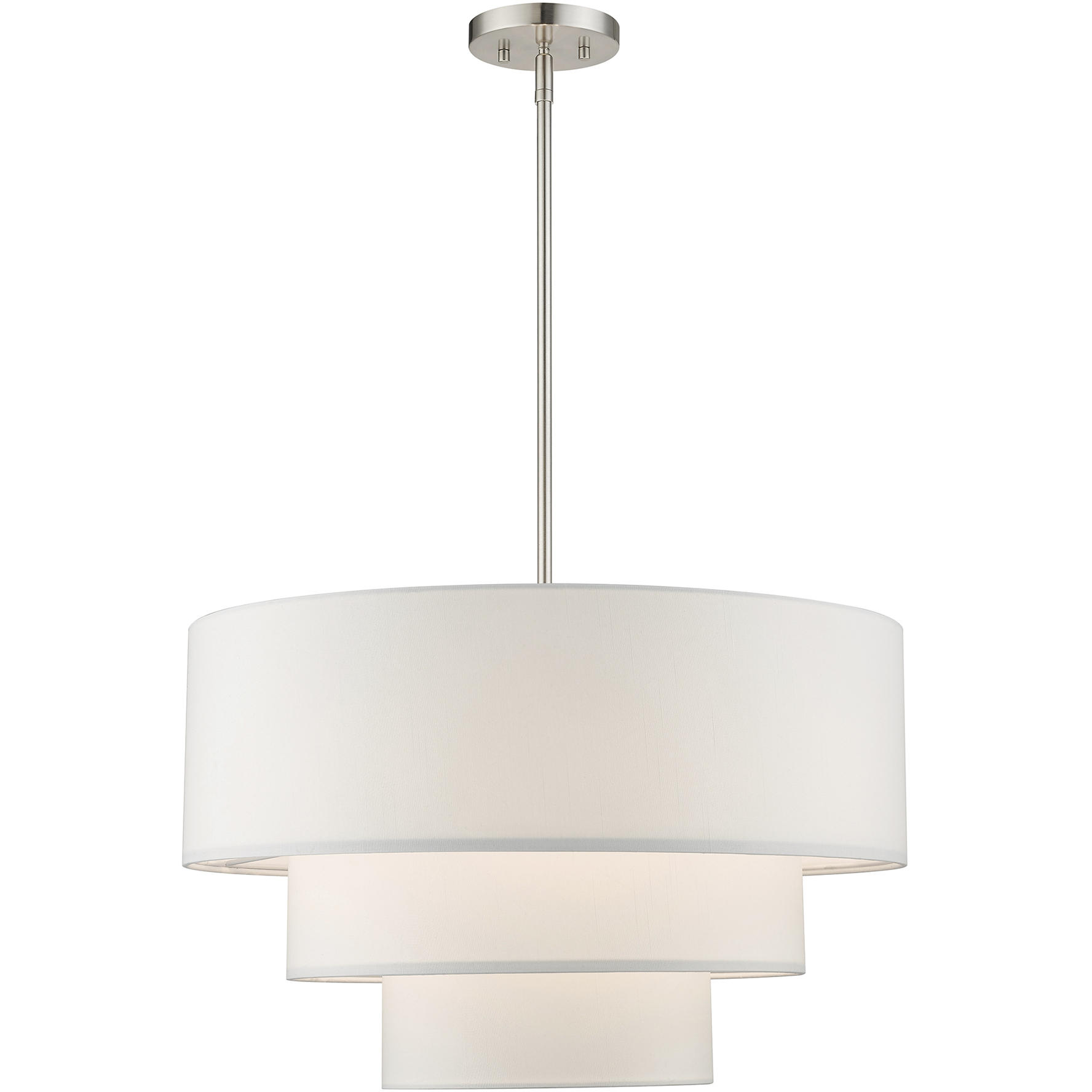 Carrington 4 Light 23 inch Brushed Nickel Pendant Chandelier Ceiling Light