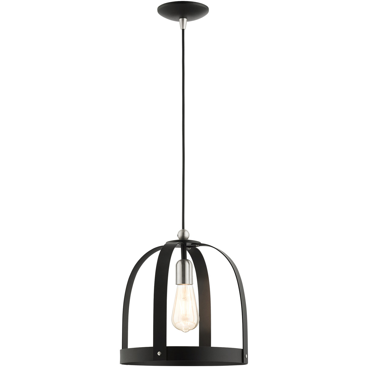Stoneridge 1 Light 11.5 inch Textured Black Pendant Ceiling Light