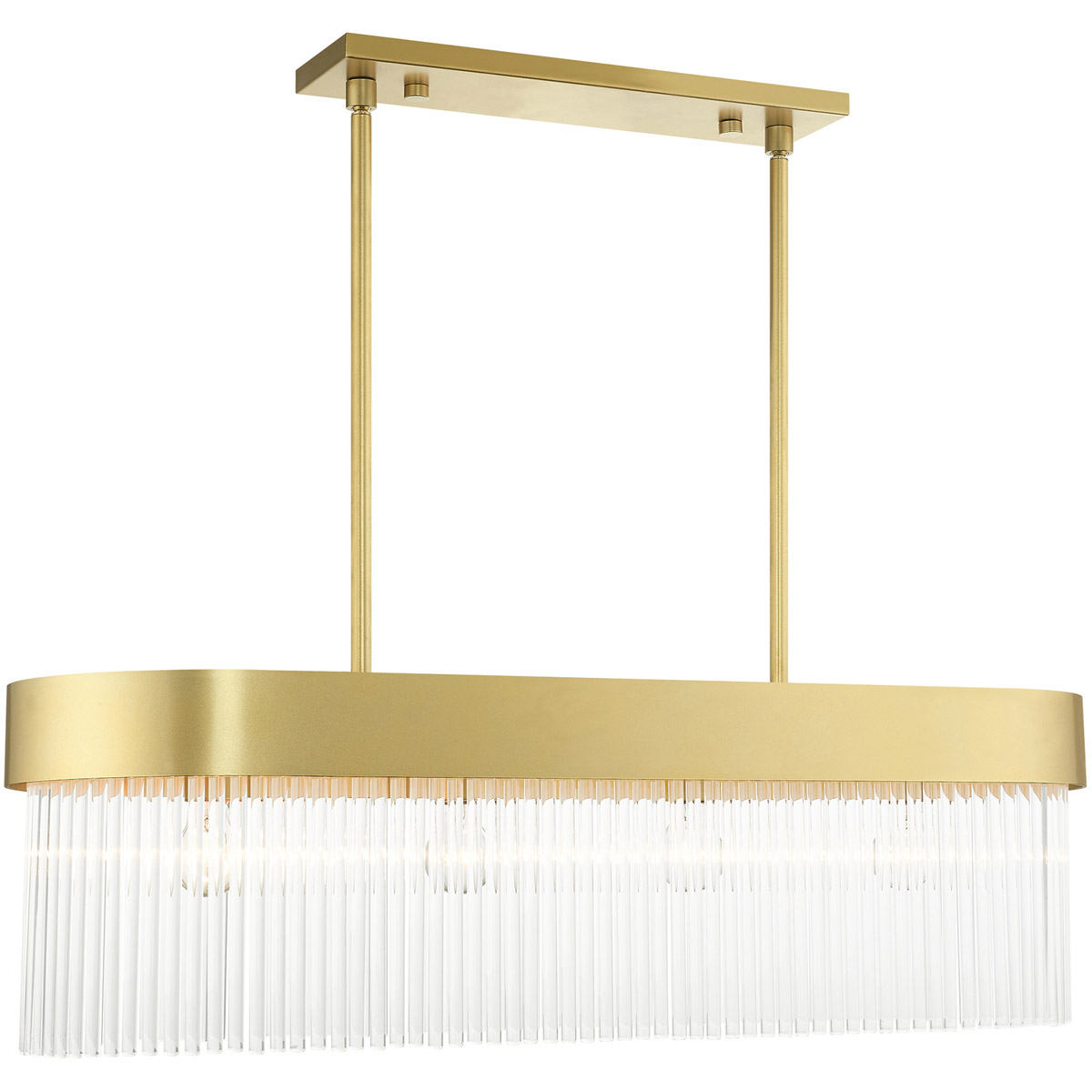 Norwich 4 Light 36 inch Soft Gold Linear Chandelier Ceiling Light